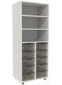 Flex-kast 2B hoog B70xD50xH180cm WitTangara Groothandel voor kinderrdagverblijf inrichting